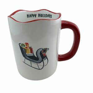 Angela Staehling Happy Holidays Christmas Sleigh Mug Sketchbook Series Magenta